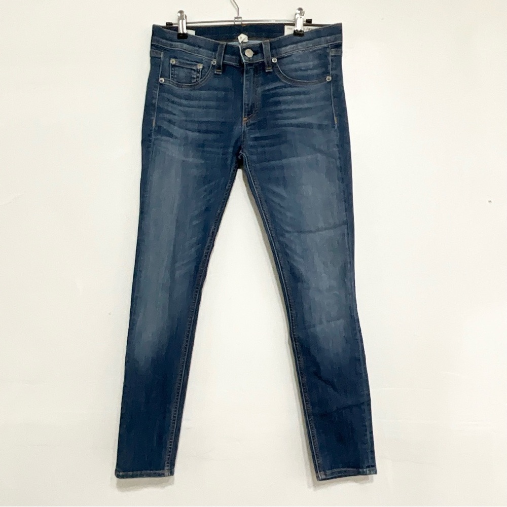 RAG & BONE Women Capri Skinny Jeans Rae Blue Mid Rise 5 Pocket Design Size 28